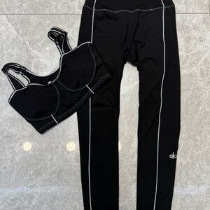 ALO Yoga Set, Long Pants, Pilates Casual Sports Running Fitness Set, Women's